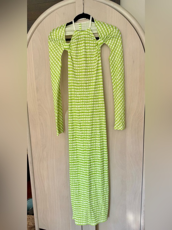 Jacquemus Dresses & Skirts - Jacquemus “Le Splash” Plaid Check Green Dress, Excellent condition, Size US 2